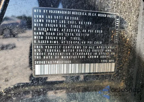 2023 Volkswagen Tiguan Sel R-Line Black from USA, damaged, VIN 3VV4B7AX7PM001669